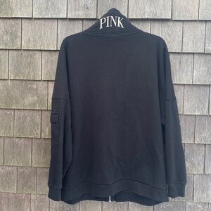 PINK Victoria’s Secret Black Zip Up Sweatshirt XL